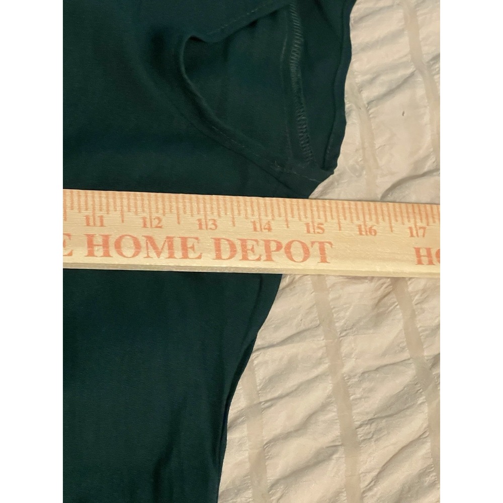 Reformation Gavin in Dark Green Cutout Back Side Slit Crepe Midi Dress  Size 0 - Picture 10 of 13